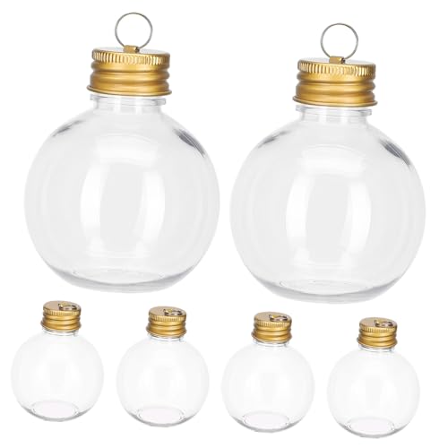 Zerodeko 10 Piezas Botellas de Plástico con Tapón Hermético Forma de Bombilla de Recipientes Transparentes para Agua y Dulces Decoración Navideña Portátil