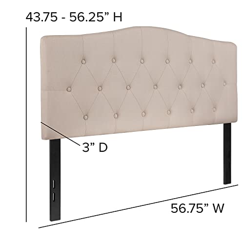Flash Furniture Upholstered Headboard, Full, Beige #TOP2