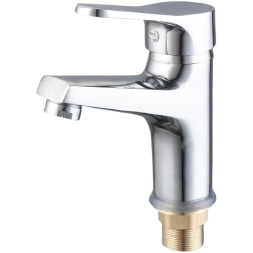 ITMEAT洗面用水栓シングル混合水栓単水栓混合水栓洗面台水栓シングルレバー洗面所浴室用水栓冷 (合金材料)