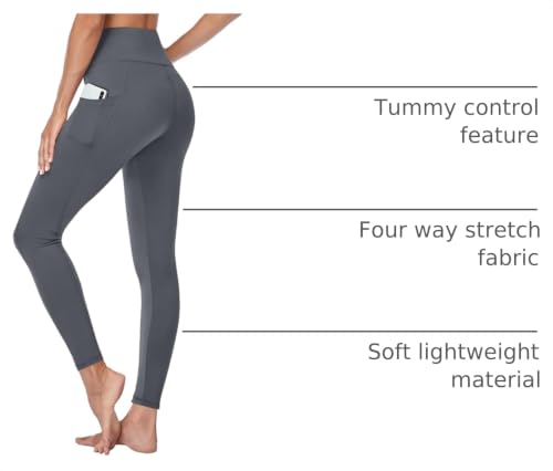Image of GAYHAY High Waisted Leggings with Pockets for Women - Buttery Soft Yoga Pants for Gym Workout, Athletic Running