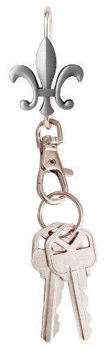 Finders Key Purse Alexx Fleur De Lis Antique Key Finder, Silver