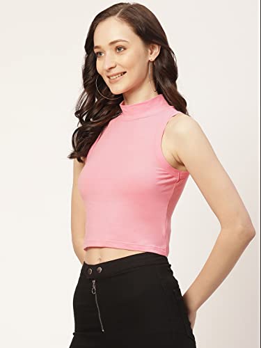 Image of Women Solid Super Soft streachable Cotton Blended Crop Top