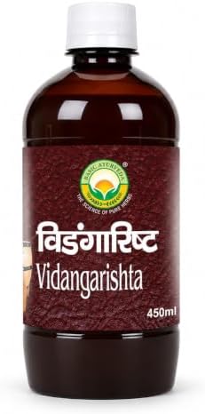 BASIC AYURVEDA Vidangarishta Syrup 450ml Pack of 3 | Ayurvedic Herbal Tonic with Natural Ingredients & Antioxidant Support