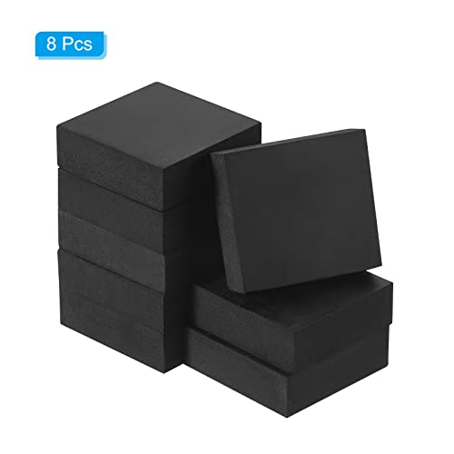 PATIKIL Plant Pot Feet 2x2x0.6 Inch, 8 Pack Invisible Riser Rubber Square for Outdoor Garden Patio Deck Flower Planters, Black - Image 3
