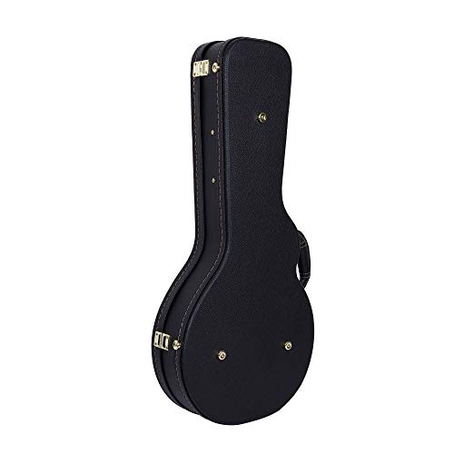 Image of Crossrock Deluxe Wood Hard Case for F-style Mandolin, Black(CRW600MFBK)