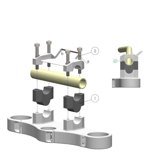 Adaptador de extensión de abrazadera premium para manillar elevador ADV 350 7