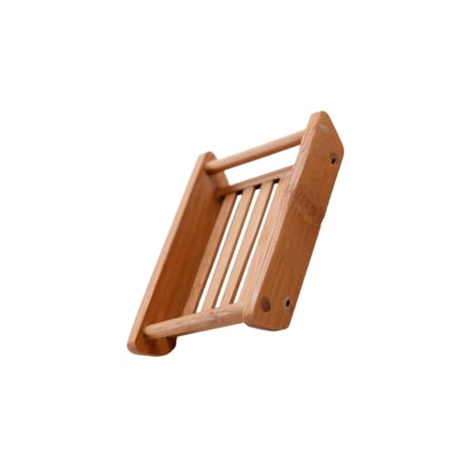 Ciieeo 1 Pieza Bandeja De Drenaje De Jabón Rosa Decorativo Plato Jabonera Simple De Madera