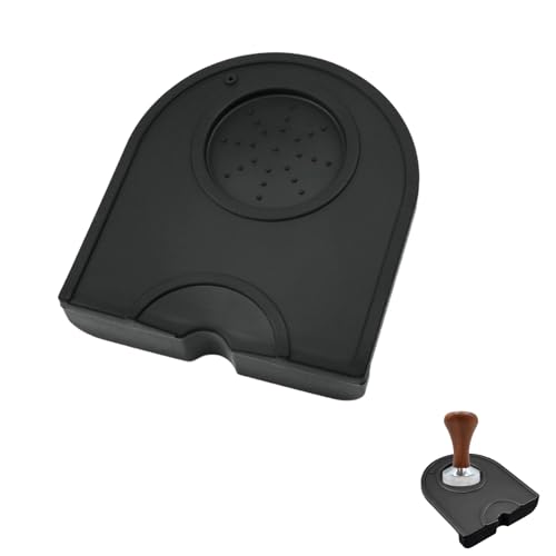 Silicone Coffee Tamper Mat Anti-Slip Tamping Mat for Portafilter Corner Barista Mat Espresso Tamping Pad for Bar Kitchen Cafe Accessories 1 Piece