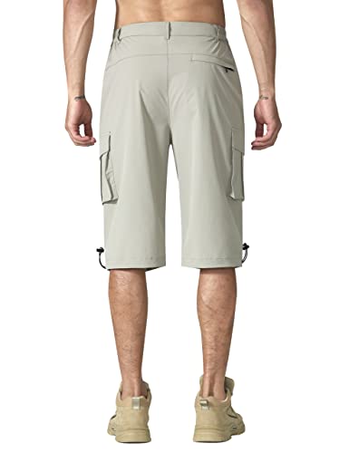 Nominate Mens Hiking Capris Pants 3/4 Long Cargo Shorts Casual Work Shorts With Multi Pockets For Golf Fishing Camping #TOP1