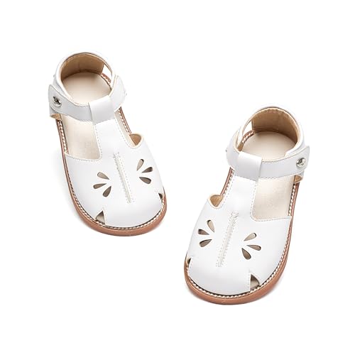 Image of Felix & Flora Toddler Girls Sandals Soft Rubber Princess Flat Shoes Flower Girl Shoes