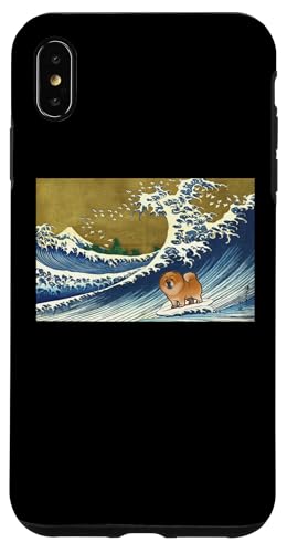 Funny Retro Vintage Surfing a Wave Chow Lover �X�}�z�P�[�X iPhone XS Max �p