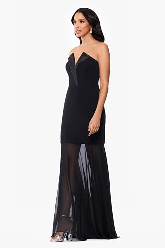 Image of Betsy & Adam Women's Cape Sleeve High Neck Bodycon Knee Length Dress with Cutout