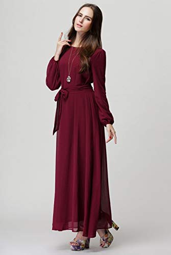 Red Chiffon Casual Dress For Women