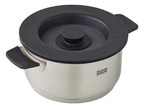KUHN RIKON Smart & Compact Casserole Pot, 1.5 Litre/16 cm, Silver, 16cm/1.5L