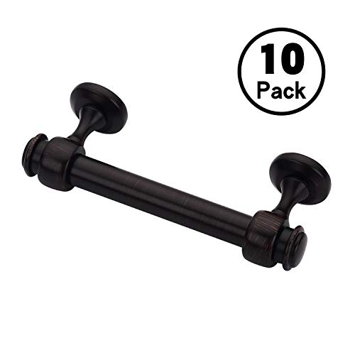 Alzassbg AL3082ORB Oil Rubbed Bronze, 3 Inch(76mm) Hole Centers Cabinet Hardware Straight Bar Drawer Handle Pulls 10 Pack - Thumbnail 2