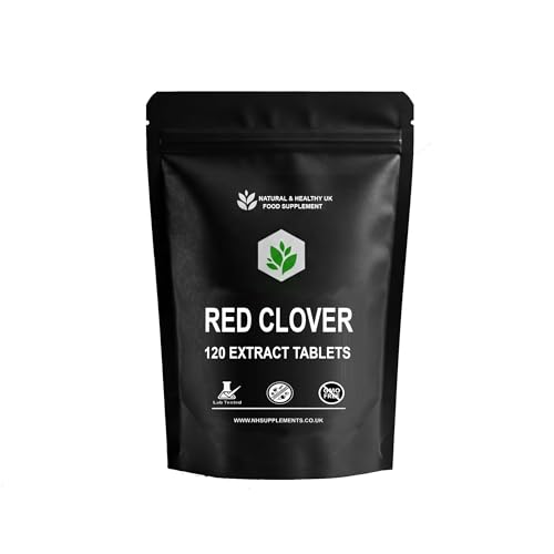 Red Clover - 120 Tablets - Natural & Healthy UK - Vegan Friendly