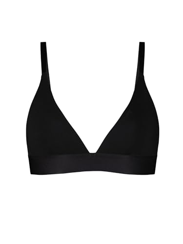 NEGATIVE Underwear – Cotton Triangle Bra – Comfortable Wireless Bras for Women – Perfect Low-Coverage Triangle Cut - Black