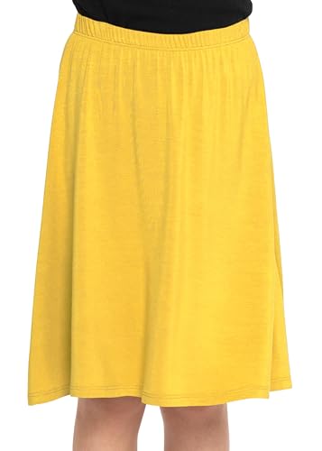Image of STRETCH IS COMFORT Girls Skirts Flowy A Line Knee Length and Ankle Length | Elastic Waist, Kids School Skirt, Girls Maxi Skirt, Black Skirt For Girls, Faldas Para Ninas, Girls Long Skirt, Long skirts