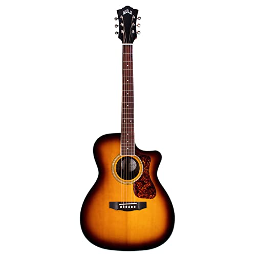 Guild OM-260CE Deluxe Antique Burst Gloss - Les Beatles, Paul McCartney, John Lennon, RIngo Starr, George Harrison Guild OM-260CE Deluxe Antique Burst Gloss