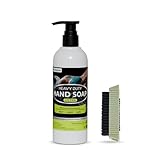 Jungarian Industrial Hand Cleaner for Auto Mechanics with Brush - Odour-removing Mechanic Soap for Hands - Tough Dirt Buster for Auto Mechanics, Manufacturing, Home painting DIY projects (17.6oz)