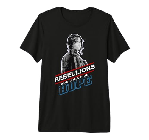 T-shirt Star Wars Jyn Erso en coton haut de gamme avec finitions haut de gamme