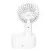 Mini Wentylator Ręczny, Mały Wentylator o Dużej Mocy, Mini Wentylator Ręczny, ładowanie USB Mały Wentylator Wentylator Biurkowy Przenośny Wentylator Elektryczny Oscylacyjny 90 °(biały)