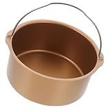 SEWACC Molde Redondo para Hornear Pasteles 15 Cm, Molde Antiadherente de Color Dorado para Freidora de Aire, Utensilio de Cocina Resistente para Repostería y Pizza
