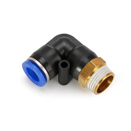 Racor neumático industrial codo PL12-04 con rosca de alta precisión 8