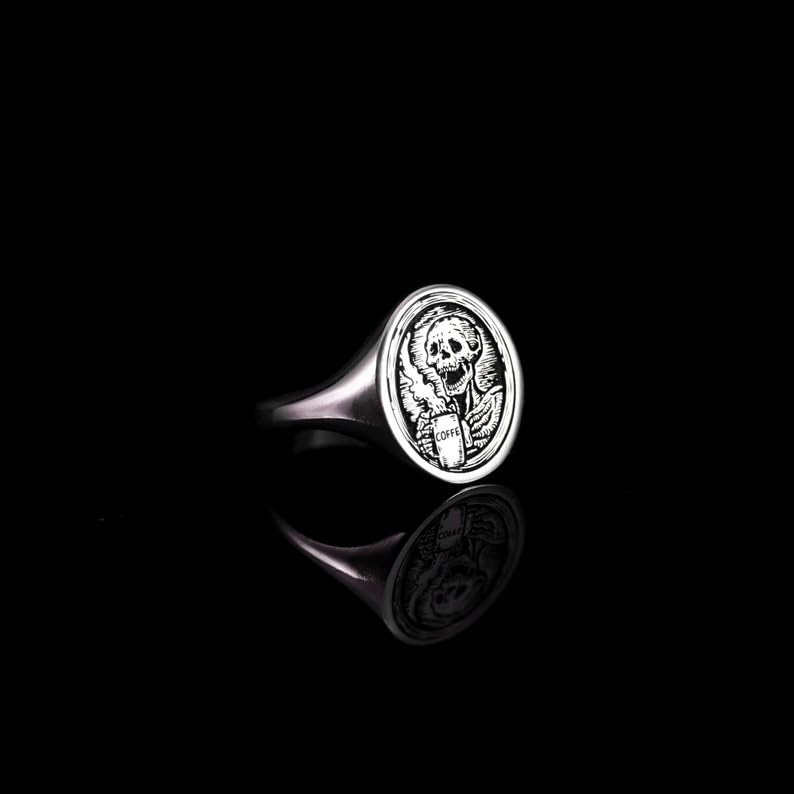 Bague squelette en argent massif, un bijou robuste qui ne verdit pas
