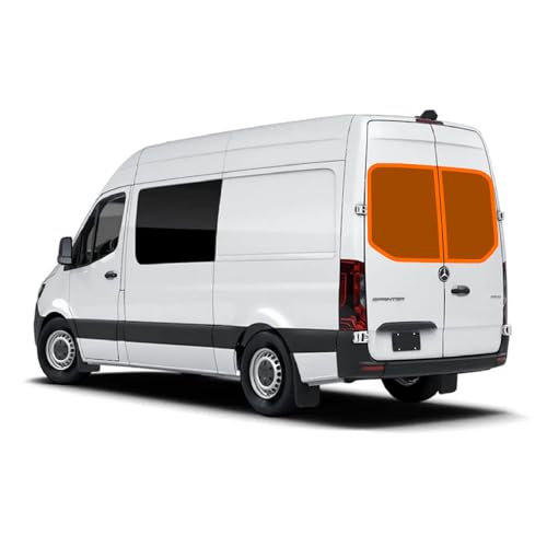 Living in a Bubble Insulated Blackout Rear Window Covers (Pair) for Mercedes Sprinter Van Year 2019-2026, VS30 (Full Plastic Door) by Living in a Bubble - Used condition - US$67.62