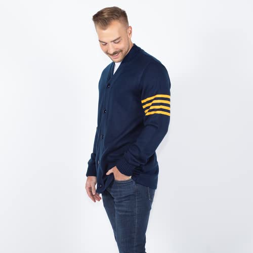 Image of Stewart & Strauss Cardigan Varsity Letter Sweater | American style button front letter sweater knit since 1977, heavyweight and ready for chenille letters and patches