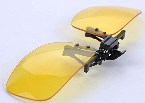 Óculos Clip On Lentes Amarelas Visão Noturna Night Drive