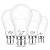 WAXP B22 Bayonet LED Light Bulb 100W Equivalent, 1600 Lumen Super Bright B22 LED Bulbs, 12W Light Bulbs Bayonet Fitting, Cool White 6500K, Non-Dimmable, Pack of 4