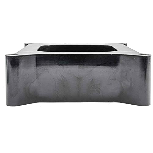 JEGS Phenolic Carburetor Spacer | 4150 Square Bore Flange | Open Style | 2” Tall | Includes Two Gaskets And Mounting Hardware - Thumbnail 2
