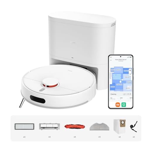XIAOMI H40 Saugroboter, 10000Pa, LDS-Navigation, smarte Kartierung, Anti-Verwicklung, Auto-Entleerung, 180 Min Laufzeit, Home App & Sprachsteuerung