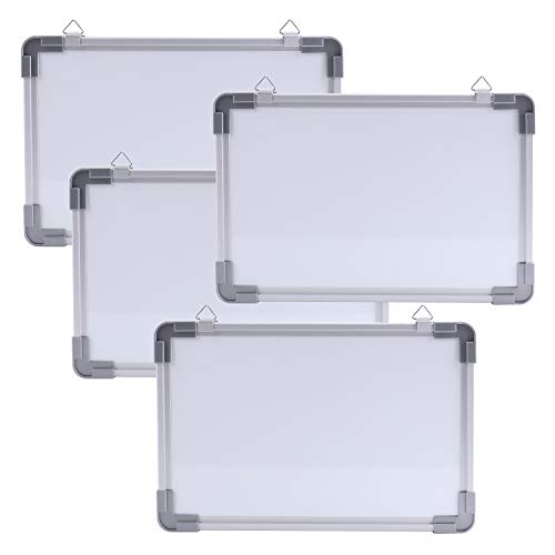 Best Cyber Deals 🔥 Tosnail 4 Pack 11.75" x 8" Double-Sided White Board Dry Erase Board Magnetic Board with Hanging Loop