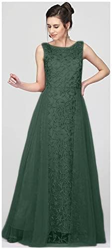 PATLANI Women's Net Embroidery Aline-Flered Gown Dress for Women Full  Stitched Gown Ready to wear.(All Over-Black-XL): Buy Online at Best Price in  UAE - Amazon.ae