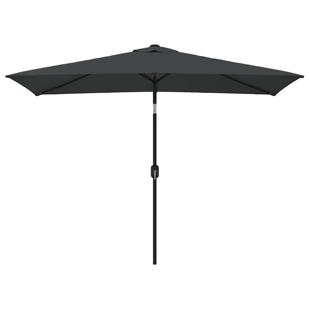 Parasol ogrodowy, parasol przeciwsłoneczny, baldachim do ogrodu, na zewnątrz, na patio, z metalowym słupkiem, 300x200 cm, antracytowy
