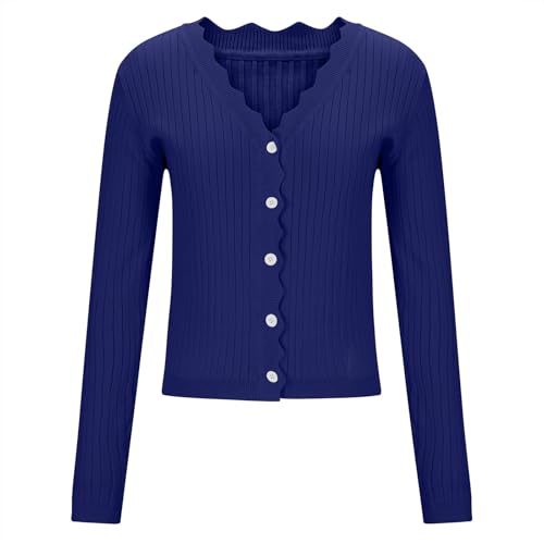 Juniors Top Blouses for Women Long Sleeve Graphic Crop Crochet Cardigan Plain Winter Fall Shirts 2025 Trendy Y2K2