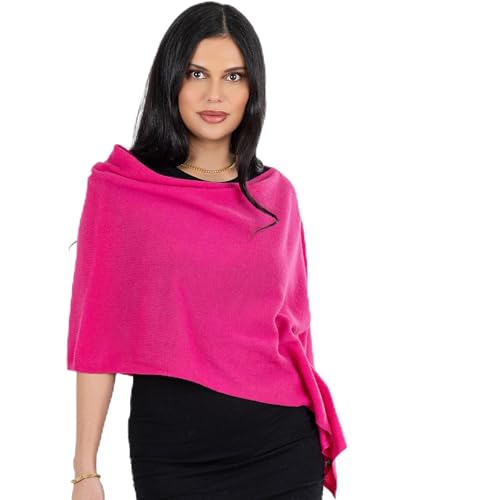 Image of Velanio Cashmere Poncho for Women - 100% Mongolian Wrap & Dress Topper