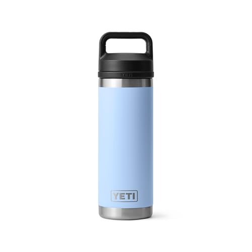 Image of YETI Rambler 18 oz Bottle, Leakproof, Vacuum Insulated, Stainless Steel with Chug Cap, Big Sky Blue