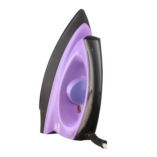 Image of Urban Chef Ease Pro Iron Press | 1 Year Warranty |1000 Watt | Iron Box, Press Iron | Electric & Dry Iron for Clothes | Light Weight | Non-Stick Coated Heavy Sole Plate | Purple & Black |