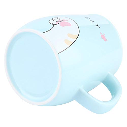 Copo de cerâmica, caneca de 420ml com tampa de madeira, copo de leite bonito copo de leite bonito co