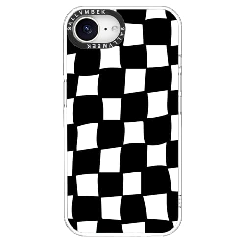 sallvmbek for iPhone 16e Case/iPhone 17e Case 6.1",Compatible with MagSafe,Cute Design Checkered Print Pattern,Magnetic Shockproof Protective Clear TPU Bumper Mag Safe Cases Cover for Women Girly