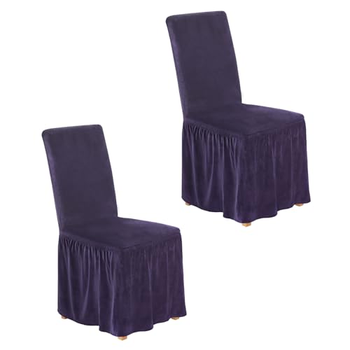NICEEC Chair Covers for Dining Chairs Dining Room Chair Covers with Skirt