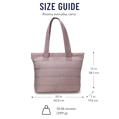 Image of Reebok Womens Tote Bag - Lightweight Carry On Puffer Quilted Tote Bag for Travel Work Travel and Daily Essentials