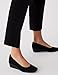 Anne Klein Women's Wisher Closed Toe Comfortable Slip-On Business Casual Pump Wedge, Black Knit, 7.5