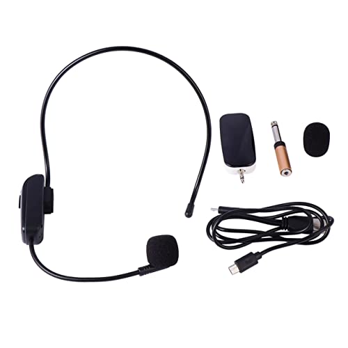 Microphone sans fil UHF avec casque et amplificateur de voix portable pour présentation