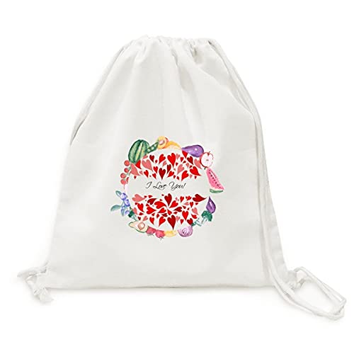 Sac en tissu pliable à sangle robuste rouge pour fruits et légumes sains