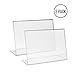 PAJADA espositore a4, plexiglass trasparente, orizzontale, Pack da 2 con base a L, porta menu, porta listini, porta avvisi da banco, portaprezzi a4